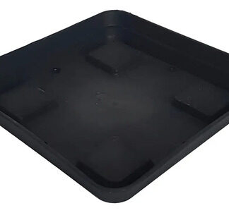 Plato Para Maceta Plastico Cuadrado 20x20cm Negro Negro Cuadrado