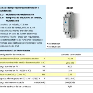 Tapa Taimer R-4/6/12 18 Cte Electrical